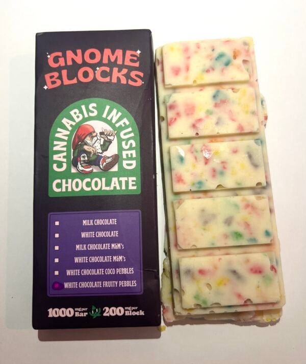 Gnome Blocks White Chocolate Fruity Pebbles 1000mg