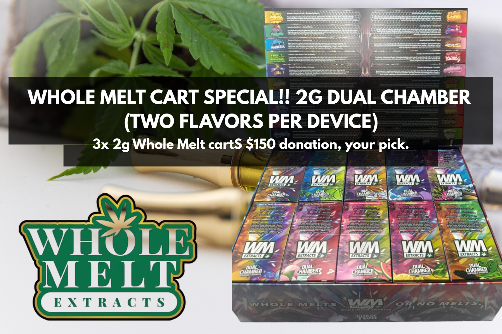 WHOLE MELT CART SPECIAL!! 2G LIQUID DIAMOND CARTS