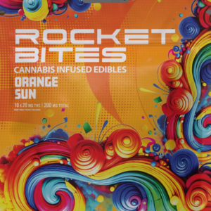 Rocket Bites Orange Sun Gummies 200mg (10ct)