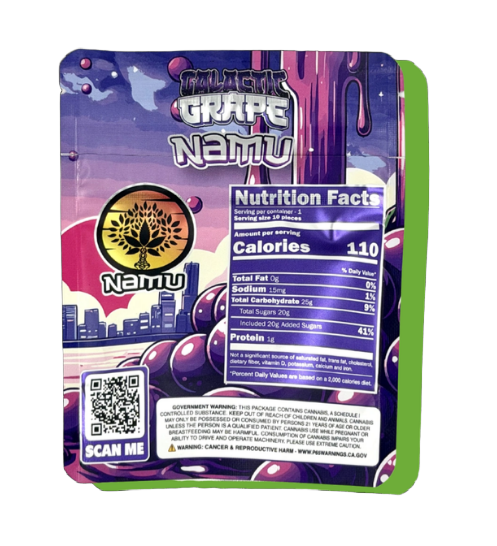 Namu Galactic Grape Live Resin Infused Gummies 1000 mg - Image 2
