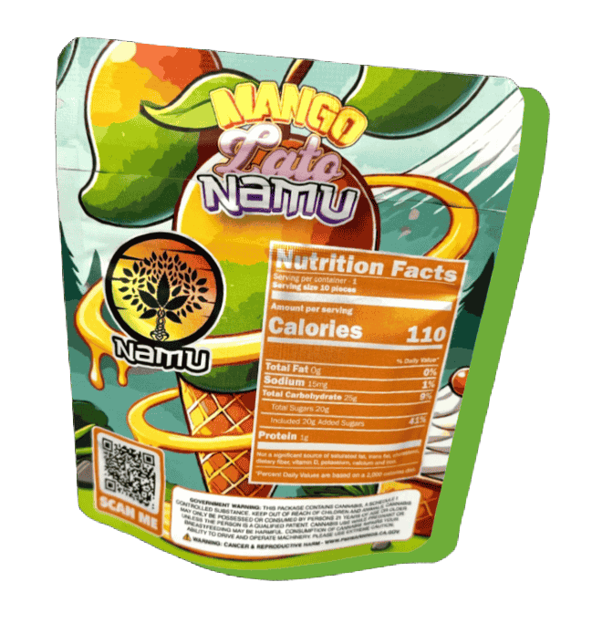 Namu Mango Latte Live Resin Infused Gummies 1000 mg - Image 2