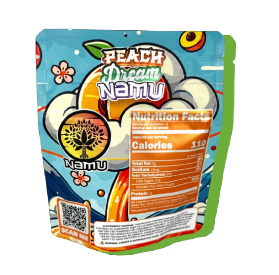 Namu Peach Dream Live Resin Infused Gummies 1000 mg - Image 2
