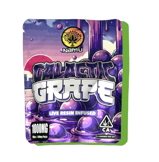 Namu Galactic Grape Live Resin Infused Gummies 1000 mg