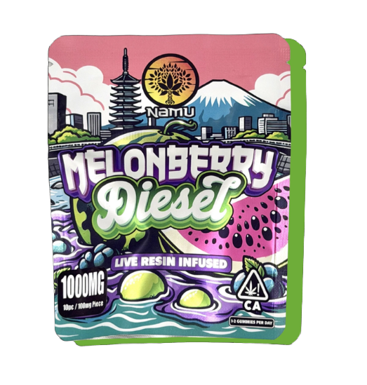 Namu Melonberry Diesel Live Resin Infused Gummies 1000 mg