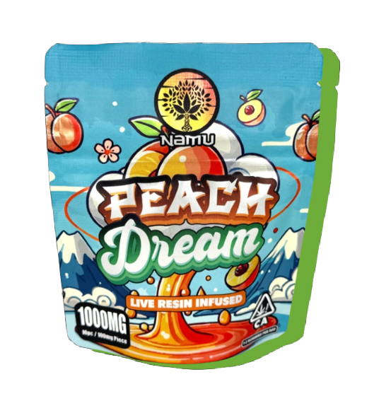 Namu Peach Dream Live Resin Infused Gummies 1000 mg